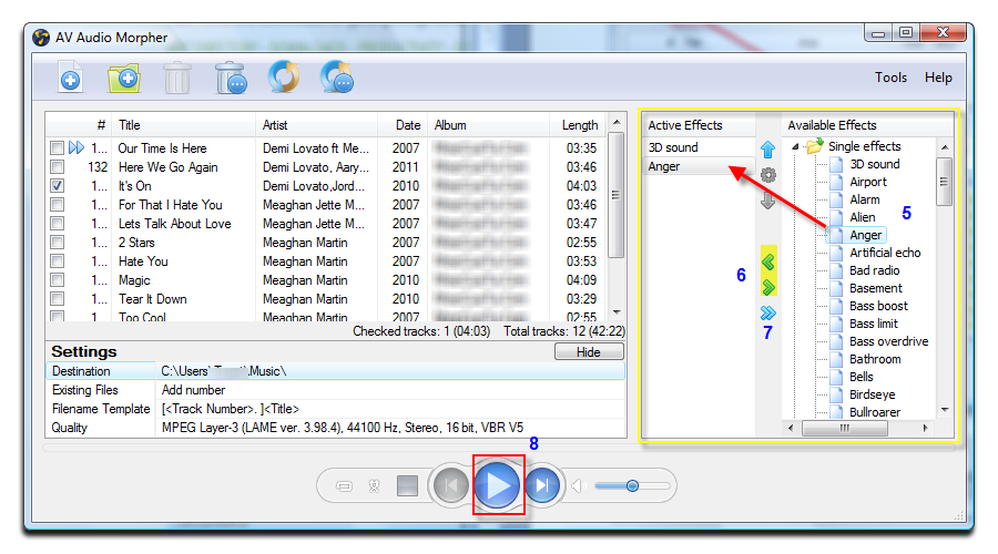 Audio Morpher How to add effects to audio files Audio4fun Support